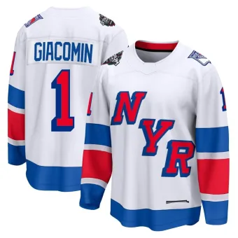 Men's Eddie Giacomin New York Rangers 2024 Stadium Series Jersey - White Breakaway