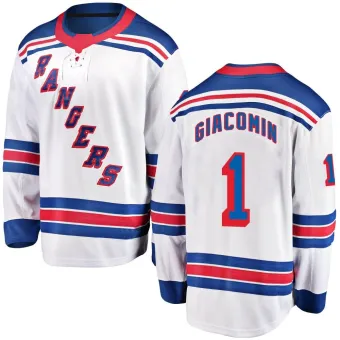Men's Eddie Giacomin New York Rangers Away Jersey - White Breakaway