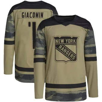 Men's Eddie Giacomin New York Rangers Military Appreciation Practice Jersey - Camo Authentic