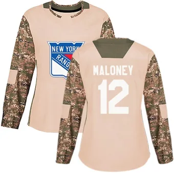 Women's Don Maloney New York Rangers Veterans Day Practice Jersey - Camo Authentic