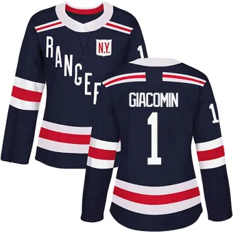 Women's Eddie Giacomin New York Rangers 2018 Winter Classic Home Jersey - Navy Blue Authentic