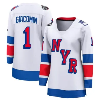 Women's Eddie Giacomin New York Rangers 2024 Stadium Series Jersey - White Breakaway