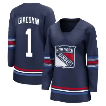 Women's Eddie Giacomin New York Rangers Alternate Premier Jersey - Navy Breakaway