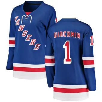 Women's Eddie Giacomin New York Rangers Home Jersey - Blue Breakaway