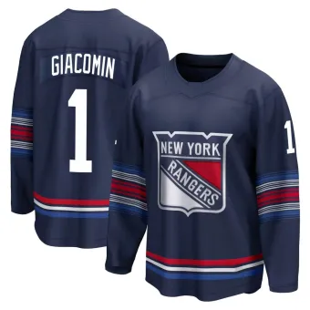 Youth Eddie Giacomin New York Rangers Alternate Premier Jersey - Navy Breakaway